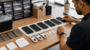 Preparação de celulares para equipe comercial